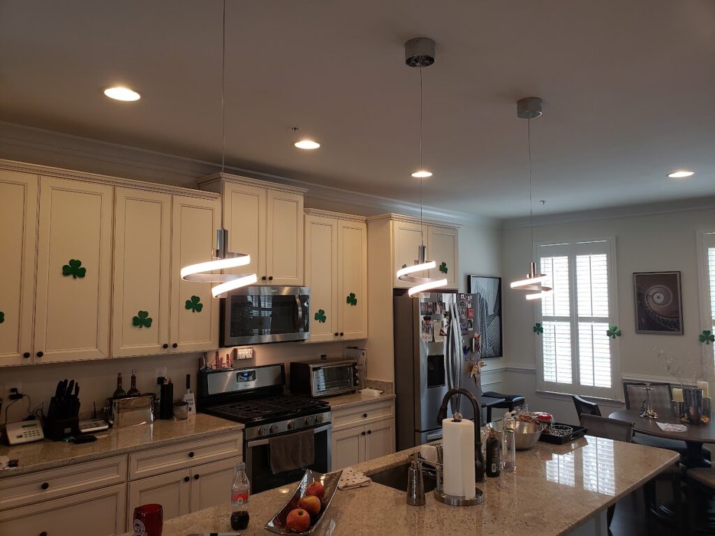 modern light fixture installation crofton