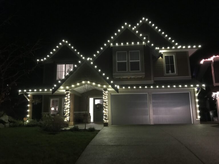 warm white light christmas installation crofton